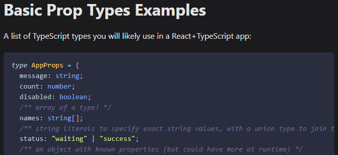 React Typescript Cheatsheet Example